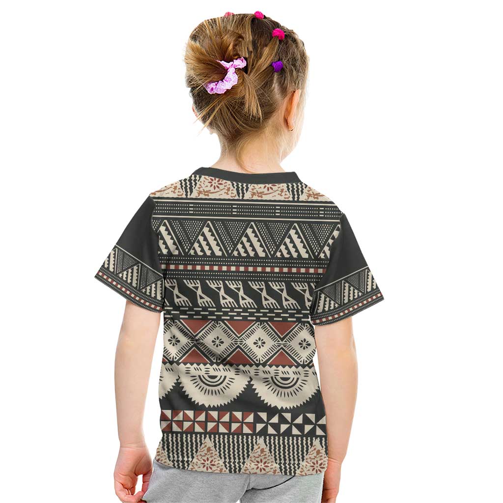 Vintage Bula Fiji Masi Kid T Shirt Fijian Tapa Cloth - Polynesian Pride