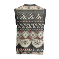 Vintage Bula Fiji Masi Christmas Knitted V-Neck Vest Fijian Tapa Cloth LT14 - Polynesian Pride