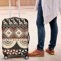 Vintage Bula Fiji Masi Luggage Cover Fijian Tapa Cloth LT14 Charcoal - Polynesian Pride