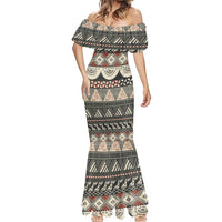 Vintage Bula Fiji Masi Mermaid Dress Fijian Tapa Cloth LT14 - Polynesian Pride