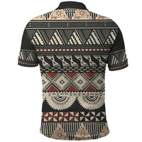 Vintage Bula Fiji Masi Polo Shirt Fijian Tapa Cloth LT14 - Polynesian Pride