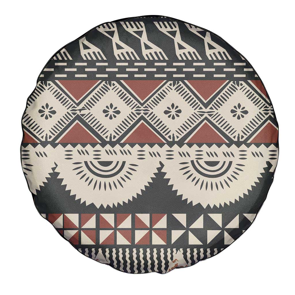 Vintage Bula Fiji Masi Spare Tire Cover Fijian Tapa Cloth LT14 - Polynesian Pride