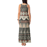 Vintage Bula Fiji Masi Tank Maxi Dress Fijian Tapa Cloth LT14 - Polynesian Pride