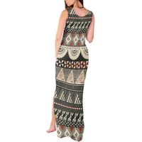 Vintage Bula Fiji Masi Tank Maxi Dress Fijian Tapa Cloth LT14 - Polynesian Pride