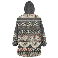Vintage Bula Fiji Masi Wearable Blanket Hoodie Fijian Tapa Cloth LT14 - Polynesian Pride