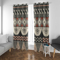 Vintage Bula Fiji Masi Window Curtain Fijian Tapa Cloth - Polynesian Pride