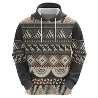 Vintage Bula Fiji Masi Zip Hoodie Fijian Tapa Cloth LT14 - Polynesian Pride