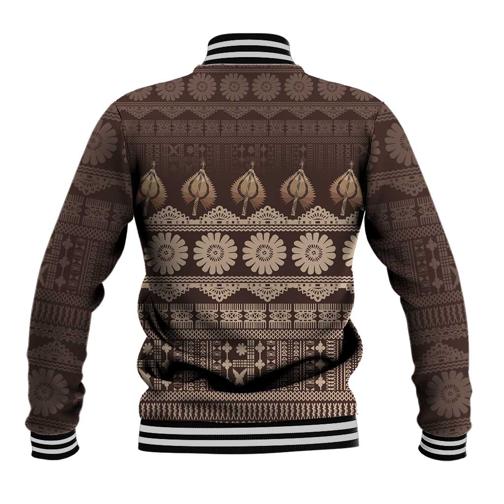 Bula Fiji Iri ni Meke Baseball Jacket Kuvui Fijian Masi - Polynesian Pride