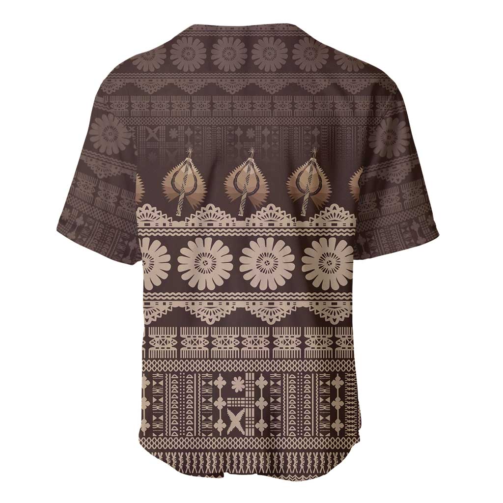 Bula Fiji Iri ni Meke Baseball Jersey Kuvui Fijian Masi - Polynesian Pride