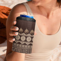 Bula Fiji Iri ni Meke 4 in 1 Can Cooler Tumbler Kuvui Fijian Masi LT14 - Polynesian Pride