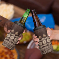 Bula Fiji Iri ni Meke 4 in 1 Can Cooler Tumbler Kuvui Fijian Masi LT14 - Polynesian Pride