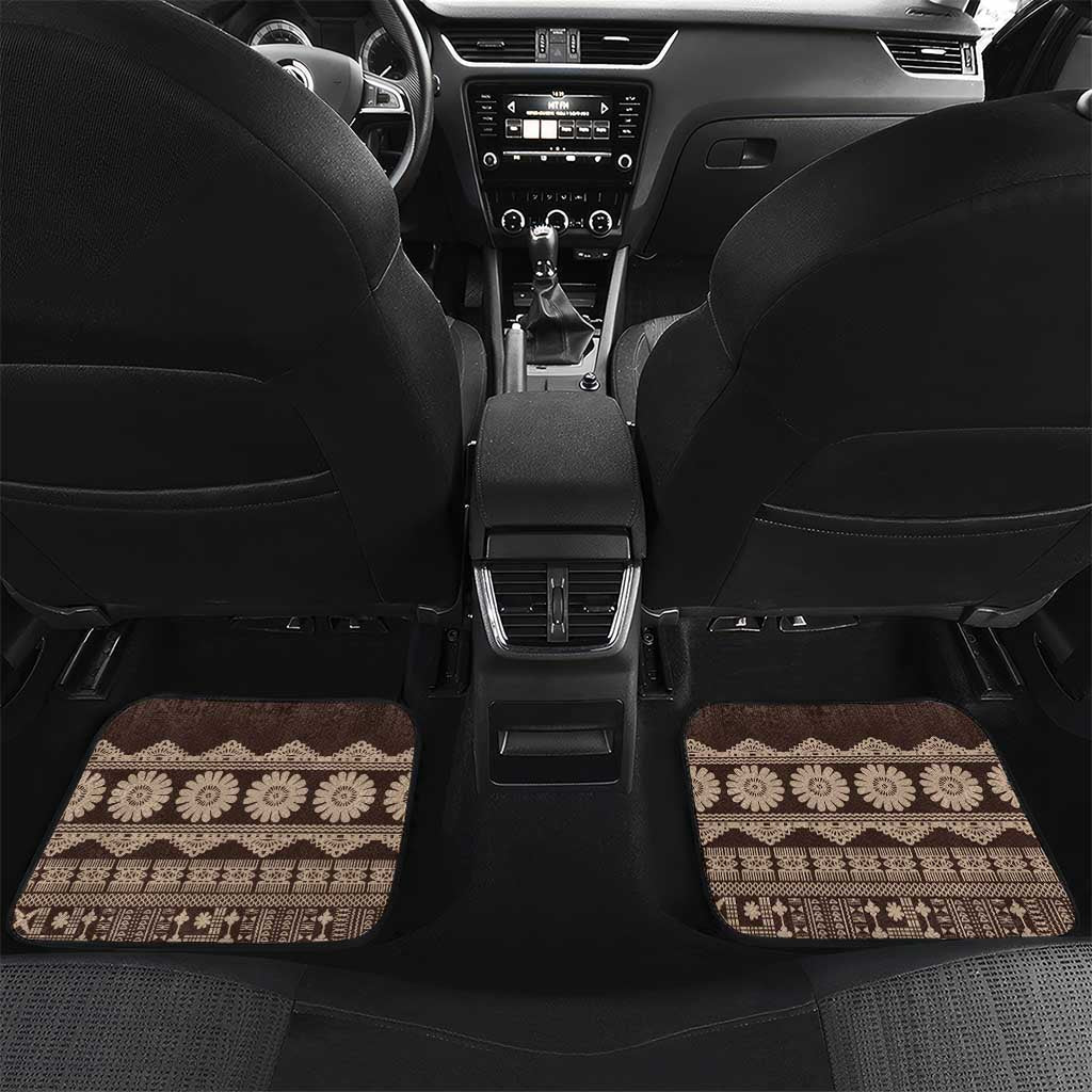 Bula Fiji Iri ni Meke Car Mats Kuvui Fijian Masi - Polynesian Pride