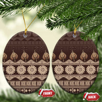 Bula Fiji Iri ni Meke Ceramic Ornament Kuvui Fijian Masi - Polynesian Pride