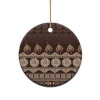 Bula Fiji Iri ni Meke Ceramic Ornament Kuvui Fijian Masi - Polynesian Pride