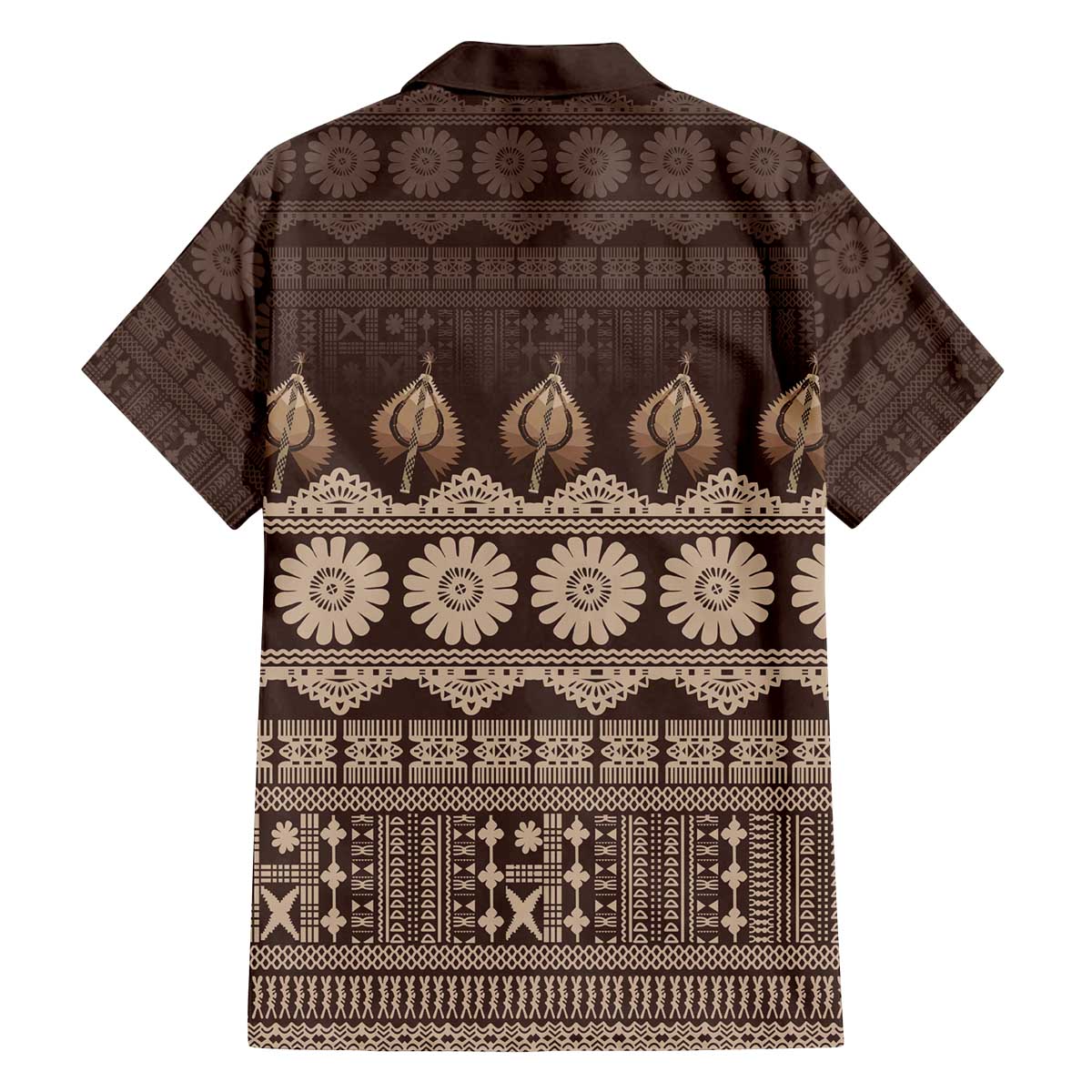 Bula Fiji Iri ni Meke Family Matching Off The Shoulder Long Sleeve Dress and Hawaiian Shirt Kuvui Fijian Masi LT14 - Polynesian Pride