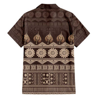 Bula Fiji Iri ni Meke Family Matching Off Shoulder Maxi Dress and Hawaiian Shirt Kuvui Fijian Masi LT14 - Polynesian Pride