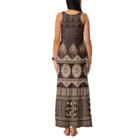 Bula Fiji Iri ni Meke Family Matching Tank Maxi Dress and Hawaiian Shirt Kuvui Fijian Masi LT14 - Polynesian Pride