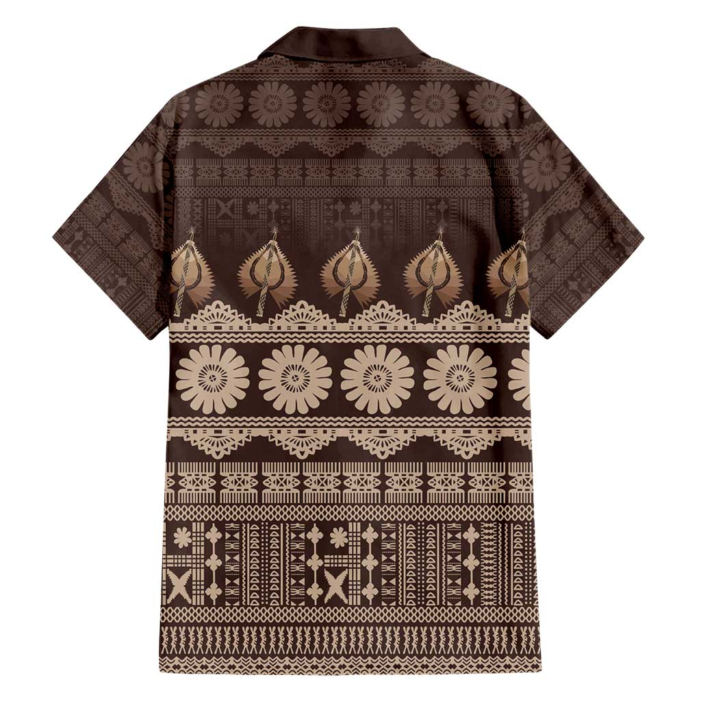 Bula Fiji Iri ni Meke Hawaiian Shirt Kuvui Fijian Masi LT14 - Polynesian Pride