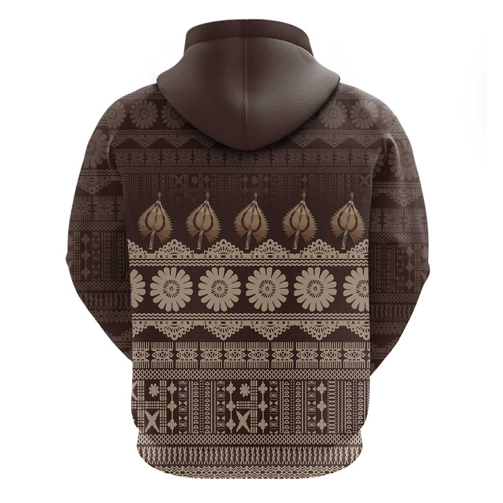 Bula Fiji Iri ni Meke Hoodie Kuvui Fijian Masi LT14 - Polynesian Pride
