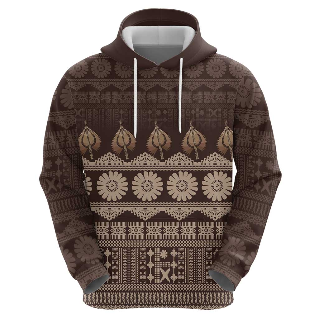 Bula Fiji Iri ni Meke Hoodie Kuvui Fijian Masi LT14 - Polynesian Pride