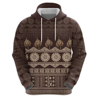Bula Fiji Iri ni Meke Hoodie Kuvui Fijian Masi LT14 - Polynesian Pride