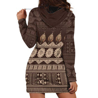 Bula Fiji Iri ni Meke Hoodie Dress Kuvui Fijian Masi LT14 - Polynesian Pride