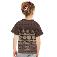 Bula Fiji Iri ni Meke Kid T Shirt Kuvui Fijian Masi LT14 - Polynesian Pride