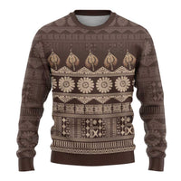 Bula Fiji Iri ni Meke Ugly Christmas Sweater Kuvui Fijian Masi LT14 - Polynesian Pride