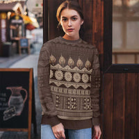 Bula Fiji Iri ni Meke Ugly Christmas Sweater Kuvui Fijian Masi LT14 - Polynesian Pride