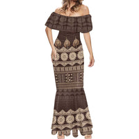 Bula Fiji Iri ni Meke Mermaid Dress Kuvui Fijian Masi LT14 - Polynesian Pride
