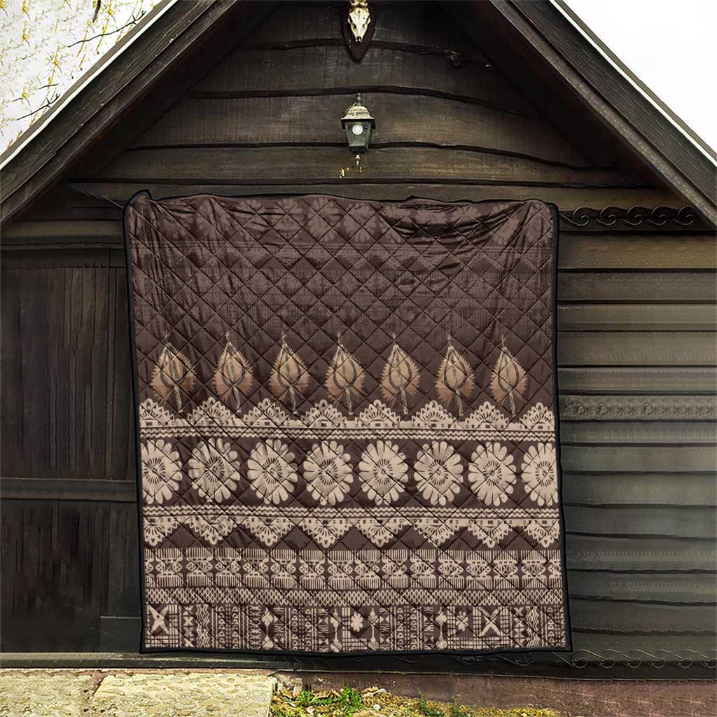 Bula Fiji Iri ni Meke Quilt Kuvui Fijian Masi - Polynesian Pride