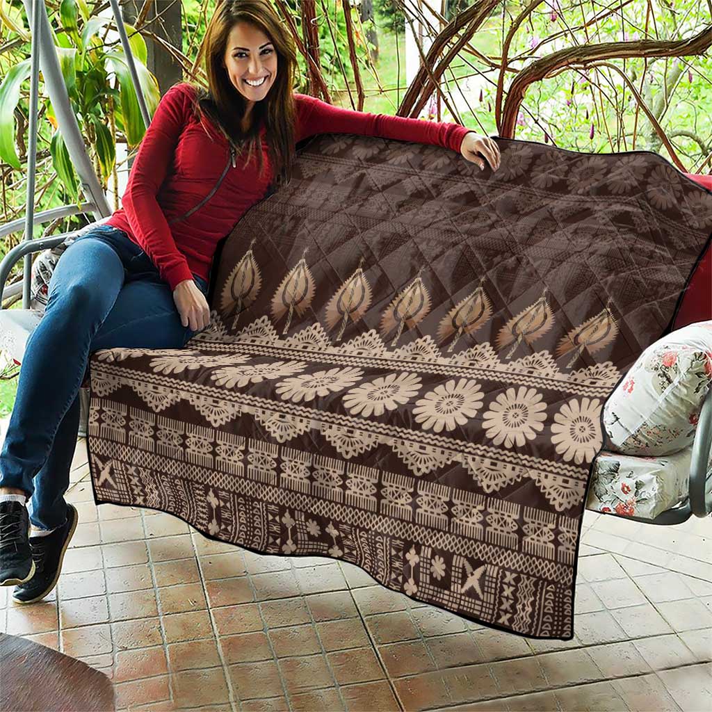 Bula Fiji Iri ni Meke Quilt Kuvui Fijian Masi - Polynesian Pride