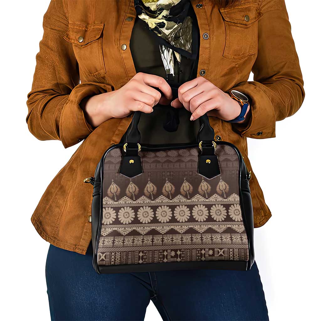 Bula Fiji Iri ni Meke Shoulder Handbag Kuvui Fijian Masi - Polynesian Pride
