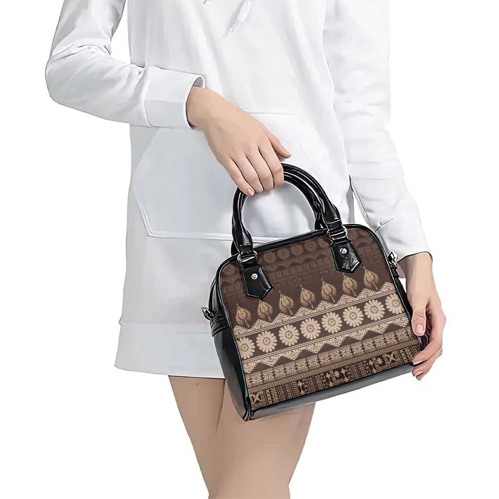Bula Fiji Iri ni Meke Shoulder Handbag Kuvui Fijian Masi - Polynesian Pride