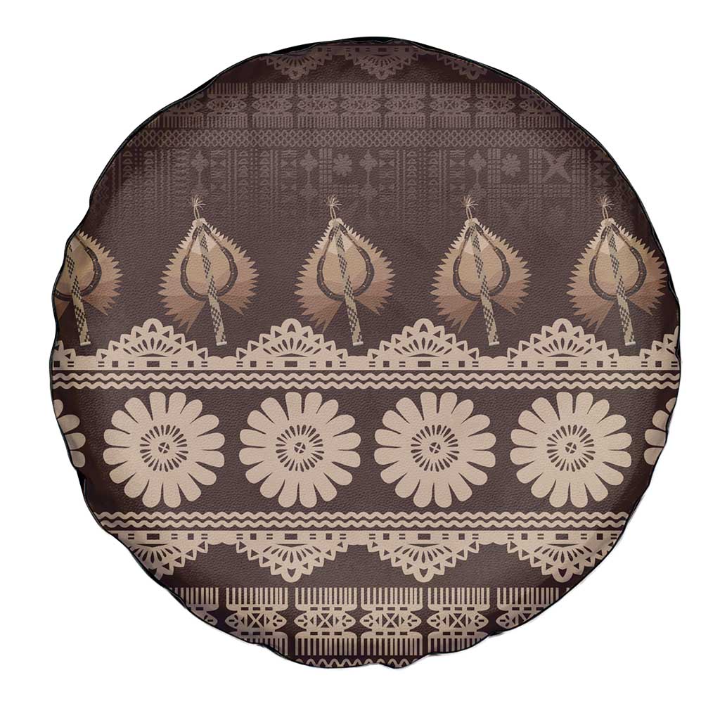 Bula Fiji Iri ni Meke Spare Tire Cover Kuvui Fijian Masi LT14 - Polynesian Pride