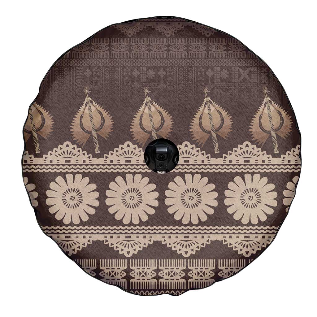 Bula Fiji Iri ni Meke Spare Tire Cover Kuvui Fijian Masi LT14 - Polynesian Pride