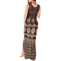 Bula Fiji Iri ni Meke Tank Maxi Dress Kuvui Fijian Masi LT14 - Polynesian Pride