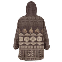 Bula Fiji Iri ni Meke Wearable Blanket Hoodie Kuvui Fijian Masi LT14 - Polynesian Pride