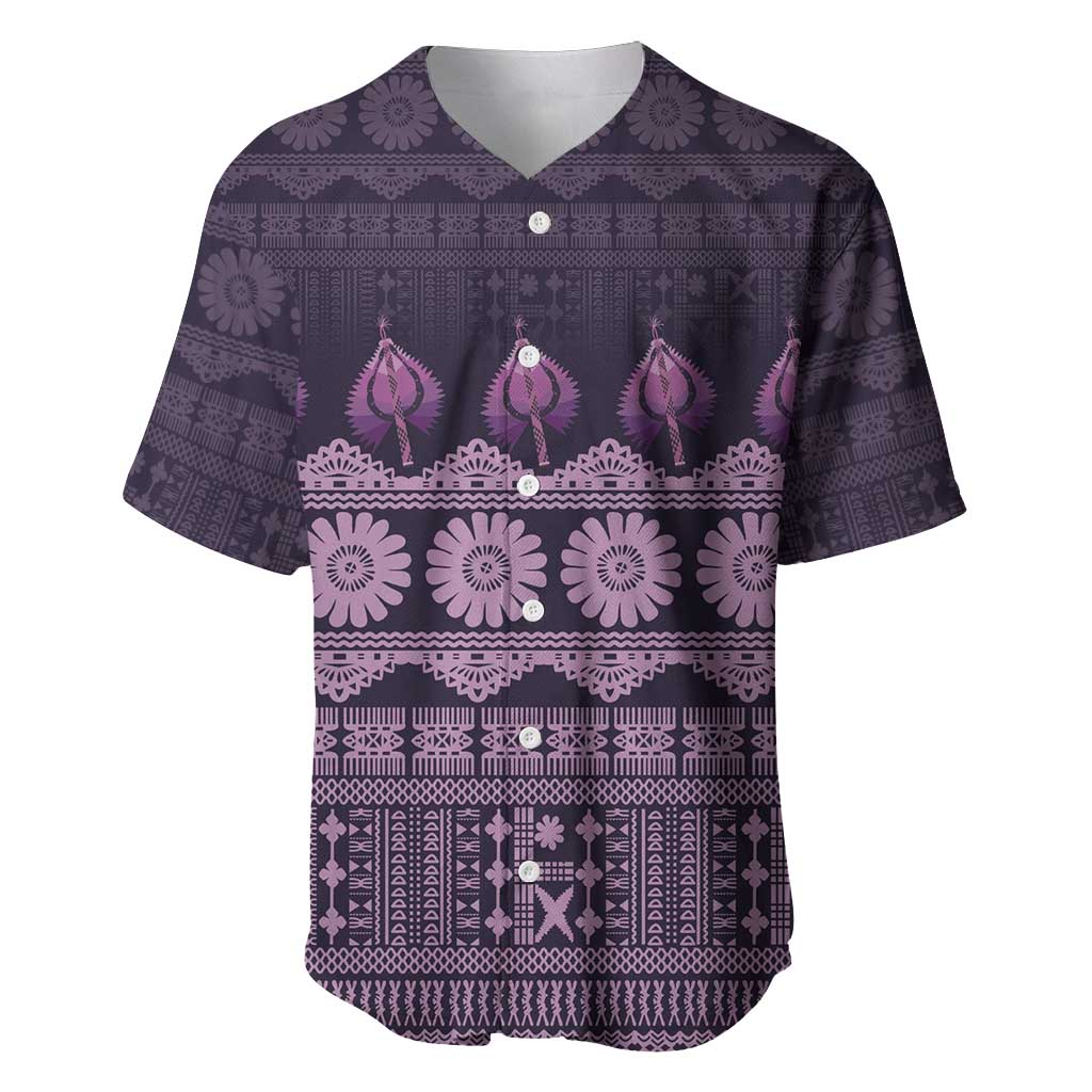Bula Fiji Iri ni Meke Baseball Jersey Lokaloka Fijian Masi - Polynesian Pride