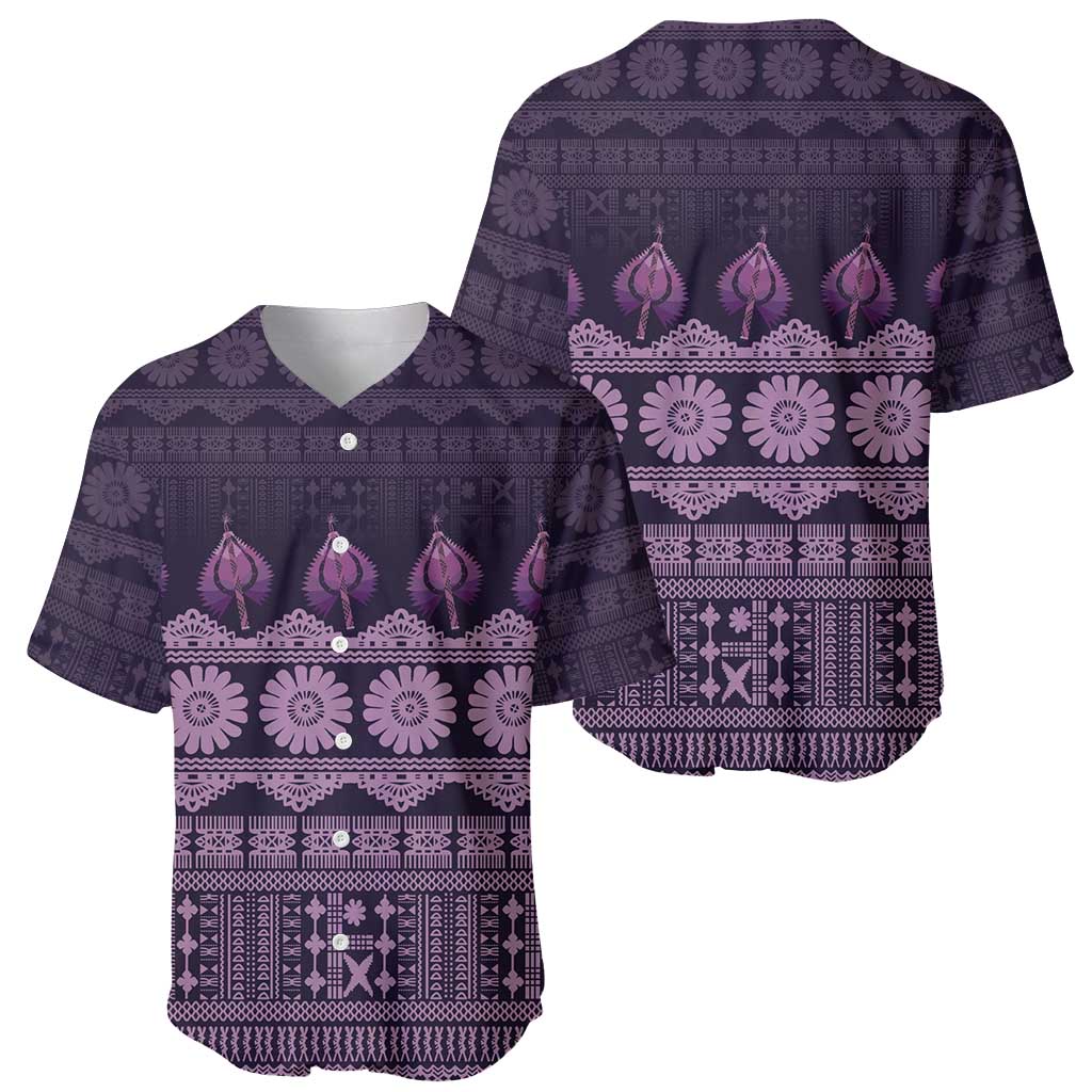 Bula Fiji Iri ni Meke Baseball Jersey Lokaloka Fijian Masi LT14 - Polynesian Pride