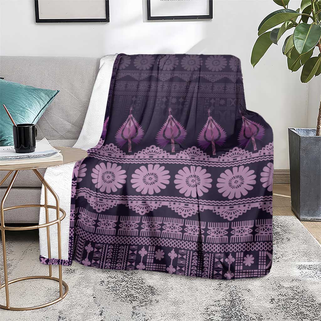 Bula Fiji Iri ni Meke Blanket Lokaloka Fijian Masi LT14 - Polynesian Pride