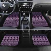 Bula Fiji Iri ni Meke Car Mats Lokaloka Fijian Masi LT14 Set 4pcs Purple - Polynesian Pride