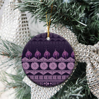 Bula Fiji Iri ni Meke Ceramic Ornament Lokaloka Fijian Masi LT14 - Polynesian Pride