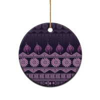 Bula Fiji Iri ni Meke Ceramic Ornament Lokaloka Fijian Masi LT14 - Polynesian Pride