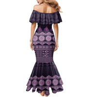 Bula Fiji Iri ni Meke Family Matching Mermaid Dress and Hawaiian Shirt Lokaloka Fijian Masi LT14 - Polynesian Pride