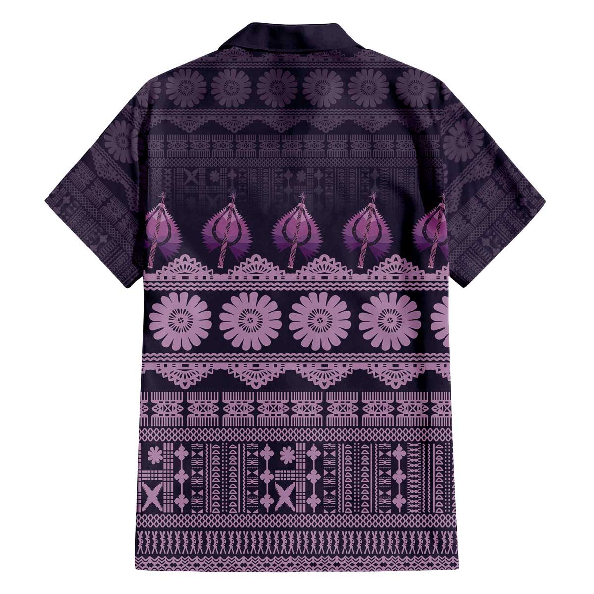 Bula Fiji Iri ni Meke Family Matching Off The Shoulder Long Sleeve Dress and Hawaiian Shirt Lokaloka Fijian Masi LT14 - Polynesian Pride