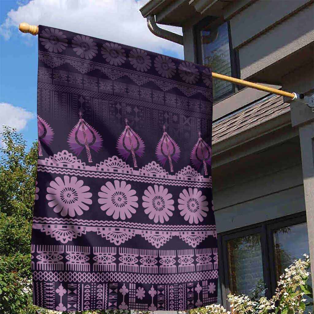 Bula Fiji Iri ni Meke Garden Flag Lokaloka Fijian Masi LT14 - Polynesian Pride