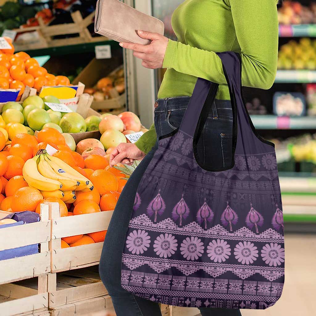 Bula Fiji Iri ni Meke Grocery Bag Lokaloka Fijian Masi LT14 - Polynesian Pride