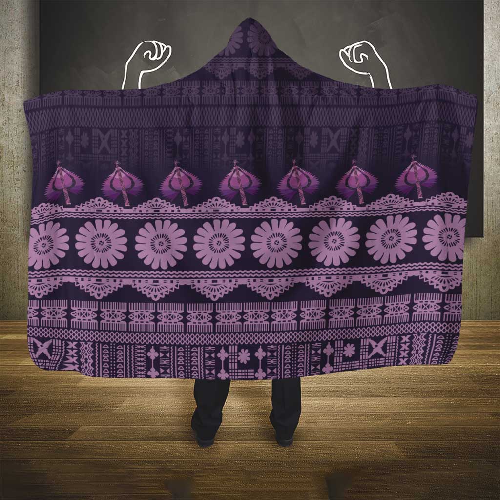 Bula Fiji Iri ni Meke Hooded Blanket Lokaloka Fijian Masi LT14 - Polynesian Pride