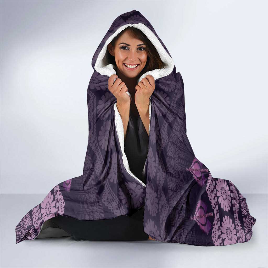 Bula Fiji Iri ni Meke Hooded Blanket Lokaloka Fijian Masi LT14 - Polynesian Pride